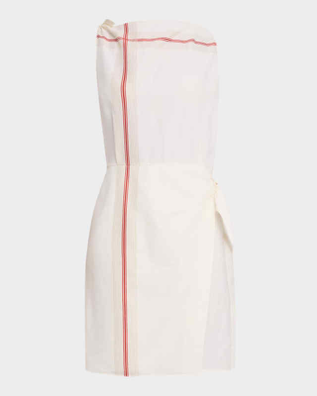 Stripe Handkerchief Wrap Dress